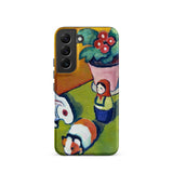 Little Walter’s Toys - August Macke Phone Case Samsung Galaxy S22 / Matte Vibrant Illustrated Whimsical Scene Potted Plant Macke’s,
