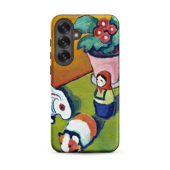 Little Walter’s Toys - August Macke Phone Case Samsung Galaxy S25 Plus / Matte Vibrant Stylized Painting Red Flowers Pink Macke’s