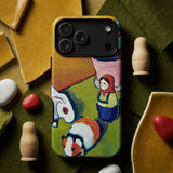 Little Walter’s Toys - August Macke Phone Case Vibrant Hand-painted Whimsical Scene Matryoshka Doll Macke’s, Wonderland, Modern Mobile Cases