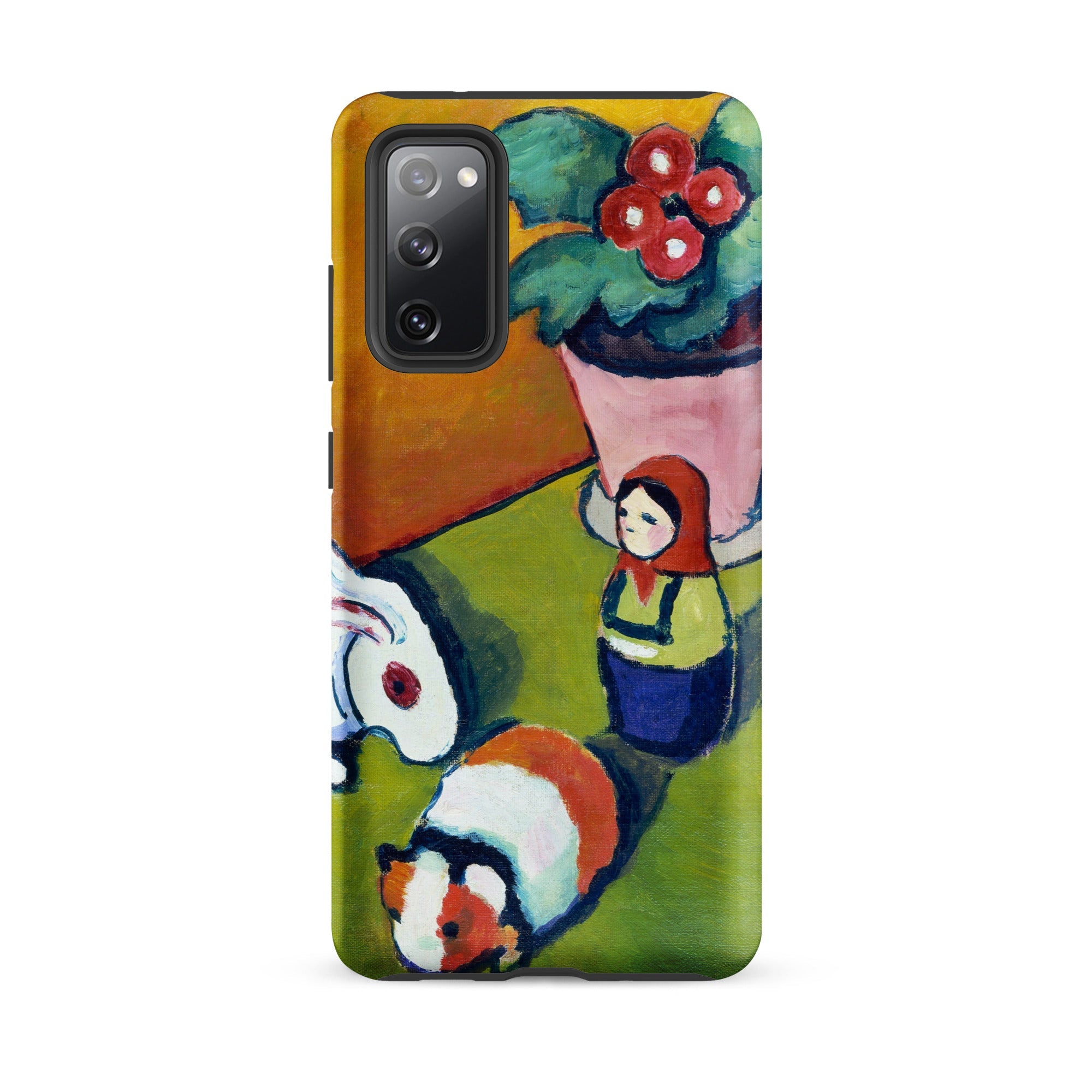 Little Walter’s Toys August Macke Samsung Case, Galaxy S20 Fe / Matte, Smartphone Case Colorful Painting Potted Plant Doll Guinea
