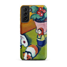 Little Walter’s Toys August Macke Samsung Case, Galaxy S21 Plus / Matte, Smartphone Colorful Artistic Case Life Potted Plant Doll