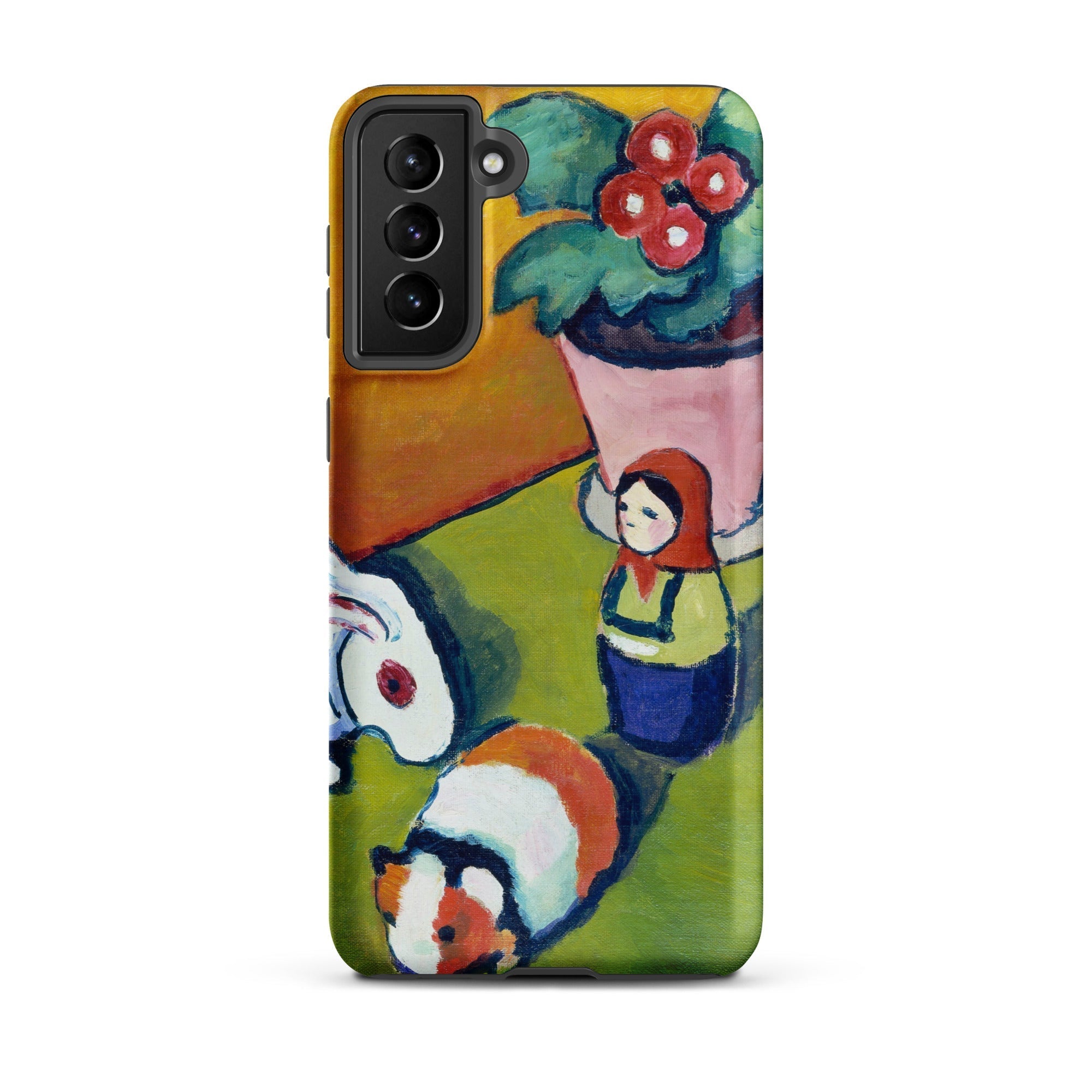 Little Walter’s Toys August Macke Samsung Case, Galaxy S21 Plus / Matte, Smartphone Colorful Artistic Case Life Potted Plant Doll