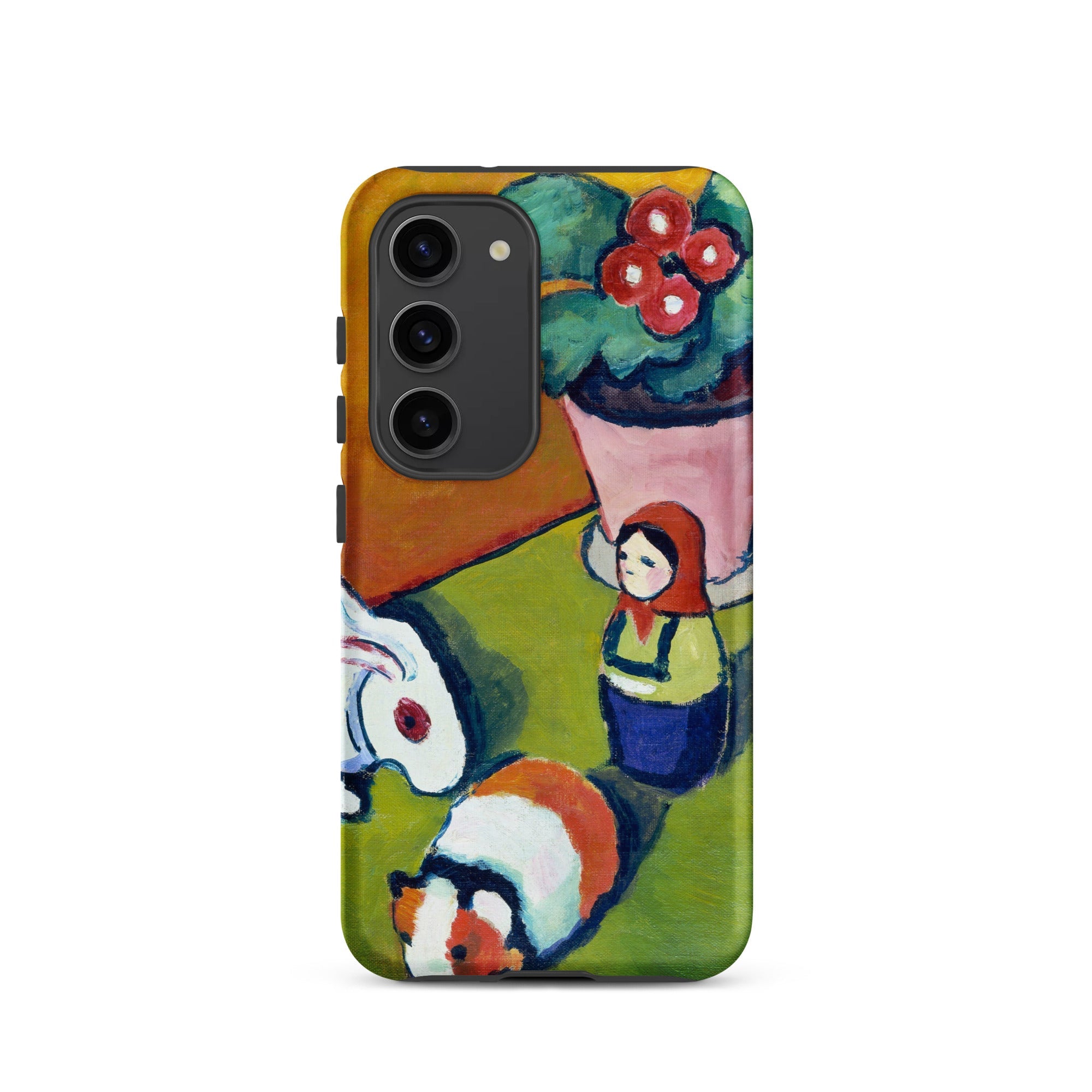 Little Walter’s Toys August Macke Samsung Case, Galaxy S23 / Matte, Phone Case Vibrant Abstract Painting Flowerpot Russian Doll