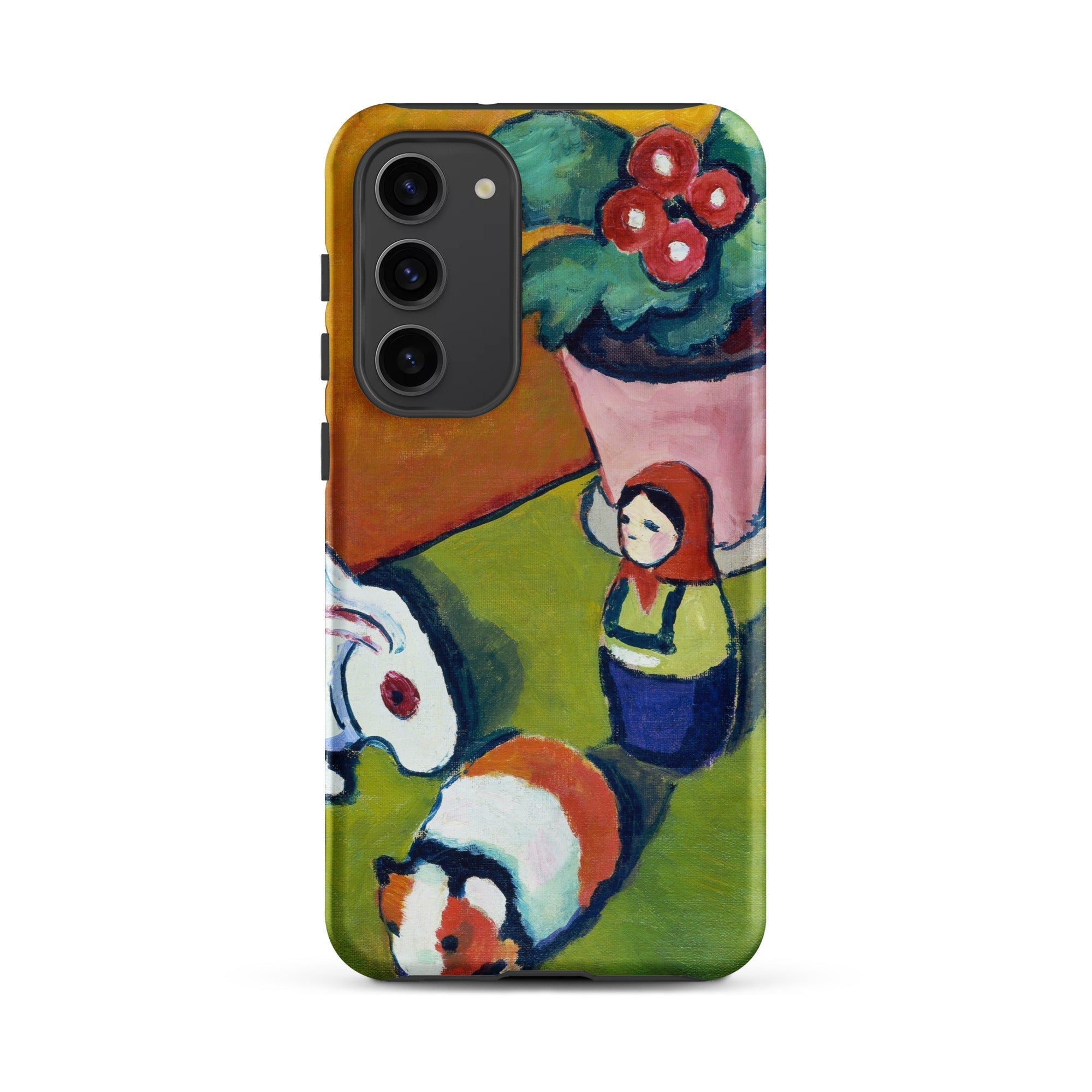 Little Walter’s Toys August Macke Samsung Case, Galaxy S23 Plus / Matte, Smartphone Case Colorful Abstract Painting Potted Plant Doll