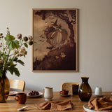 The Little Witch - Ida Rentoul Outhwaite Art Print / Canvas Framed Vintage-style Illustration Witch Pointed Hat Gown Gnarled Ida Rentoul
