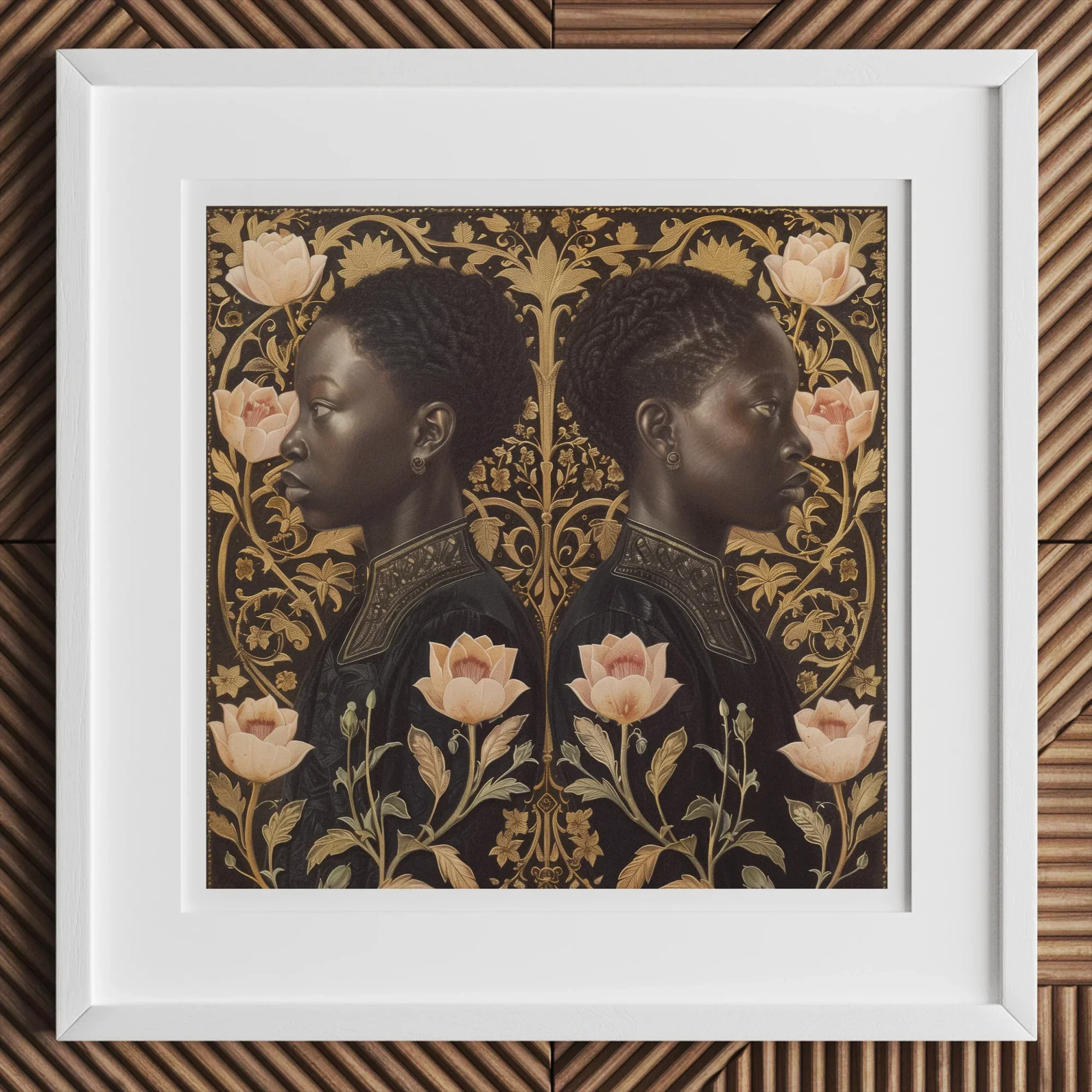 Lizzie & Carlotta - Afro Victorian Twins Art Print Posters Prints Visual Artwork