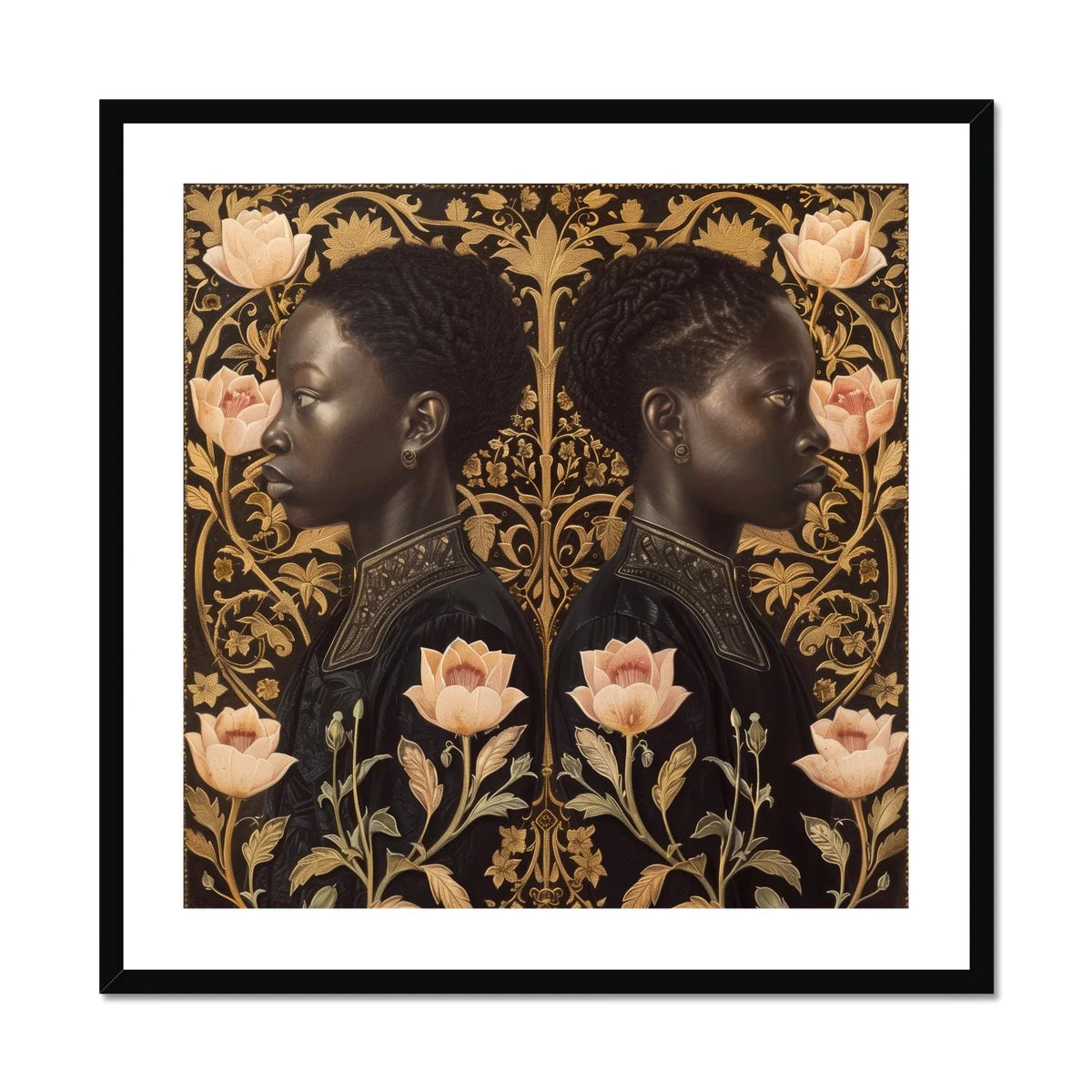 Lizzie & Carlotta - Afro-victorian Twins Art Print