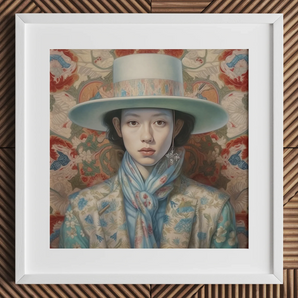 Longwei - Gaysian Femboy Cowboy Kunstprint 