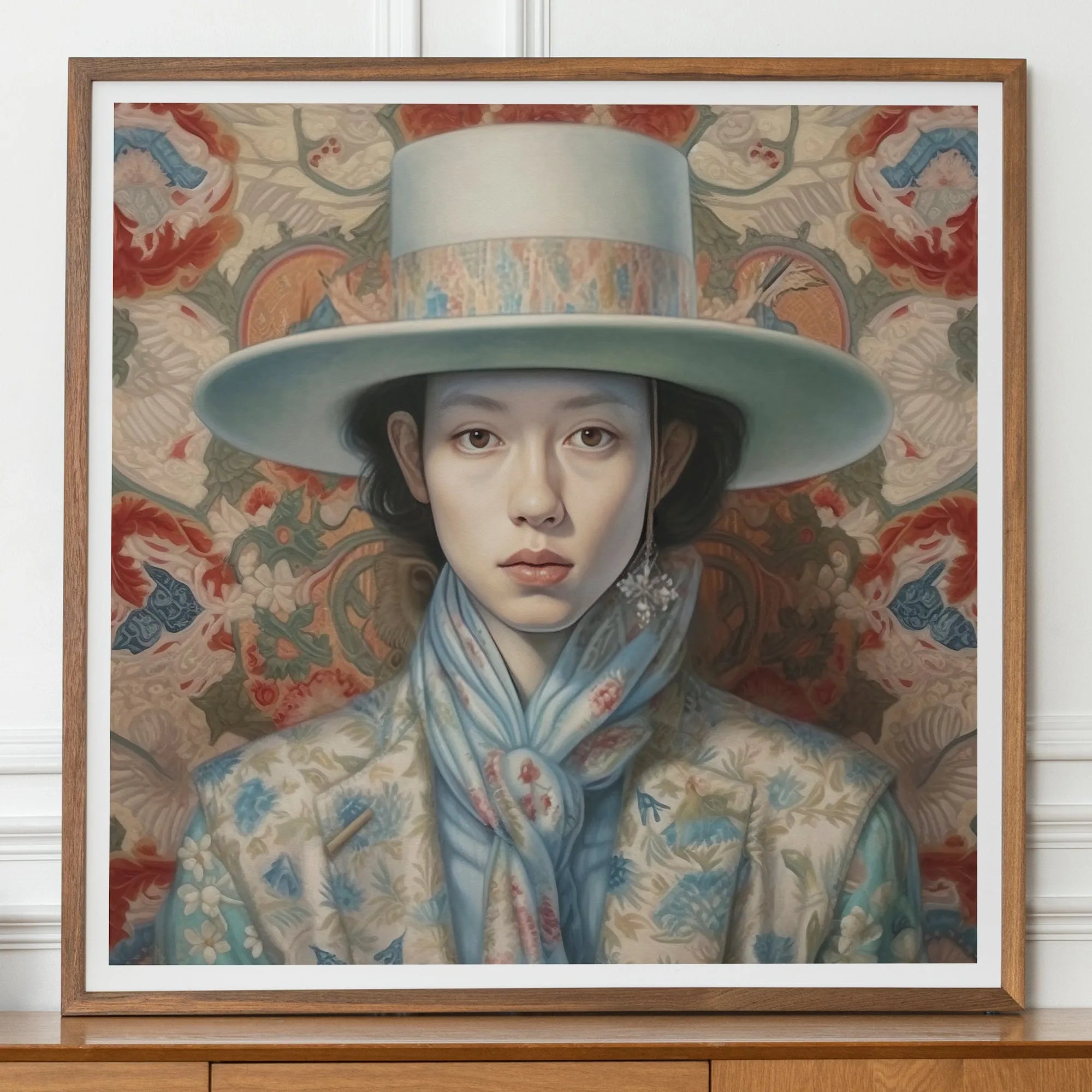 Longwei - Gaysian Femboy Dandy Cowboy Art Print - 30’x30’ - Posters Prints & Visual Artwork - Aesthetic Art