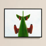 Look Up Giclée Print / Canvas Green Red Abstract Sculpture Framed Black Giclée Print, Living Space, Waking Dream