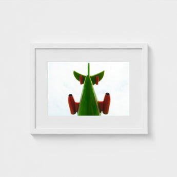Look Up - Red and Green Fun Fair Airplane Art Print / Canvas Giclée, Living Space, Waking Dream Prints