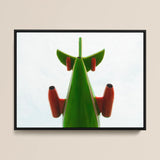 Look Up Giclée Print / Canvas Green Red Abstract Sculpture Framed Black, Living Space, Waking Dream Prints