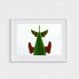 Look Up - Red and Green Fun Fair Airplane Art Print / Canvas Giclée, Living Space, Waking Dream Prints