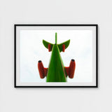 Look Up - Red and Green Fun Fair Airplane Art Print / Canvas Giclée, Living Space, Waking Dream Prints