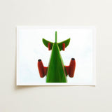 Look Up - Red and Green Fun Fair Airplane Art Print / Canvas Giclée, Living Space, Waking Dream Prints