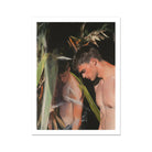Looking - Gay Surfers Cruising Art Print, Artistic Photograph Two Figures Among Tropical Foliage Soft