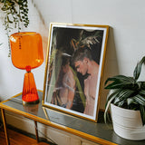 Looking - Gay Surfers Cruising Art Print, Framed Art Print Two Shirtless Men