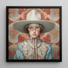 Lottie - Gold Star Lesbian Cowgirl Art Framed Canvas Posters Prints & Visual Artwork