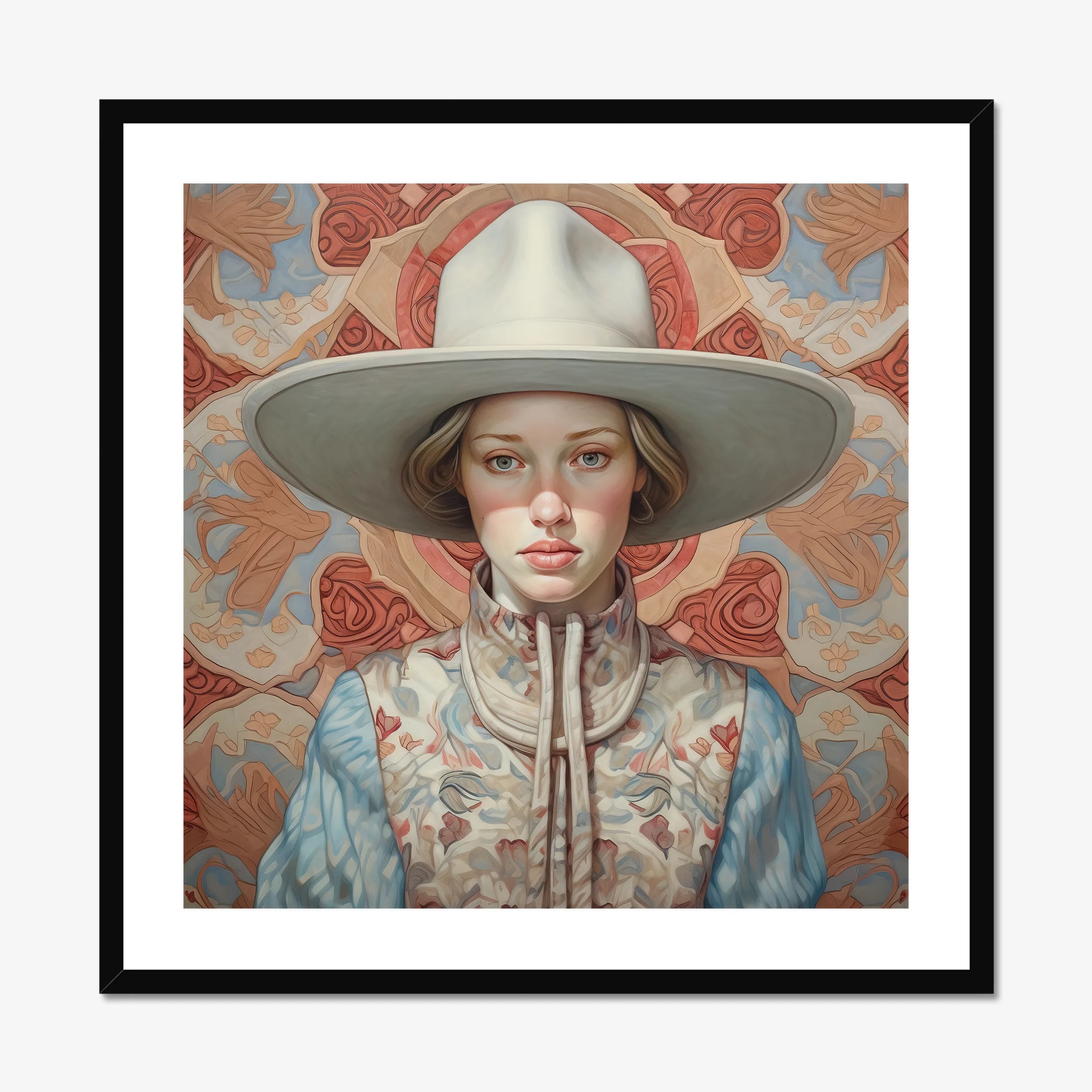 Lottie - Gold Star Lesbian Cowgirl Art Print