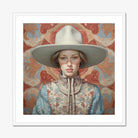 Lottie - Gold Star Lesbian Cowgirl Art Print