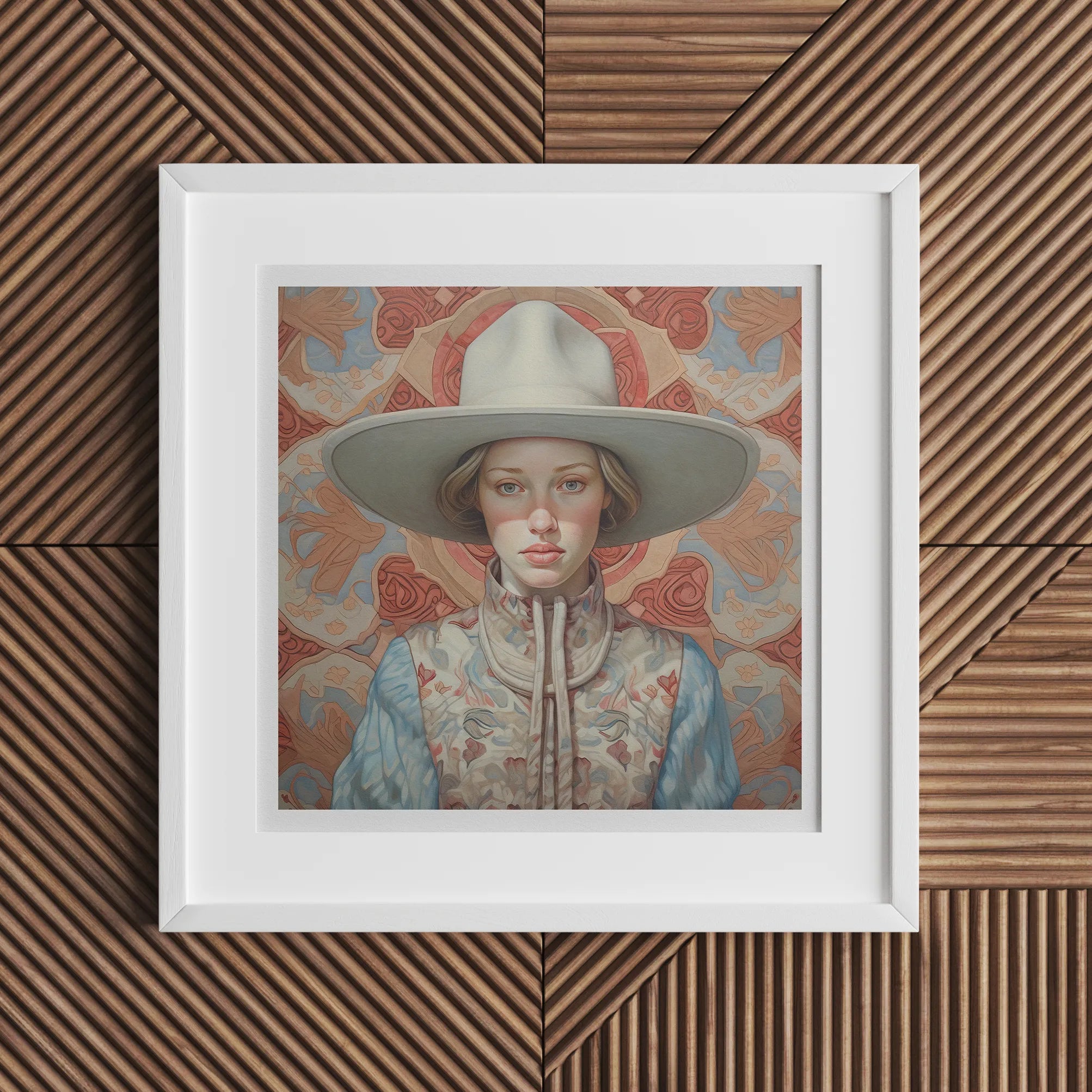 Lottie - Lesbian Cowgirl Art Print - Wlw Sapphic Femme - 16’x16’ - Posters Prints & Visual Artwork - Aesthetic Art