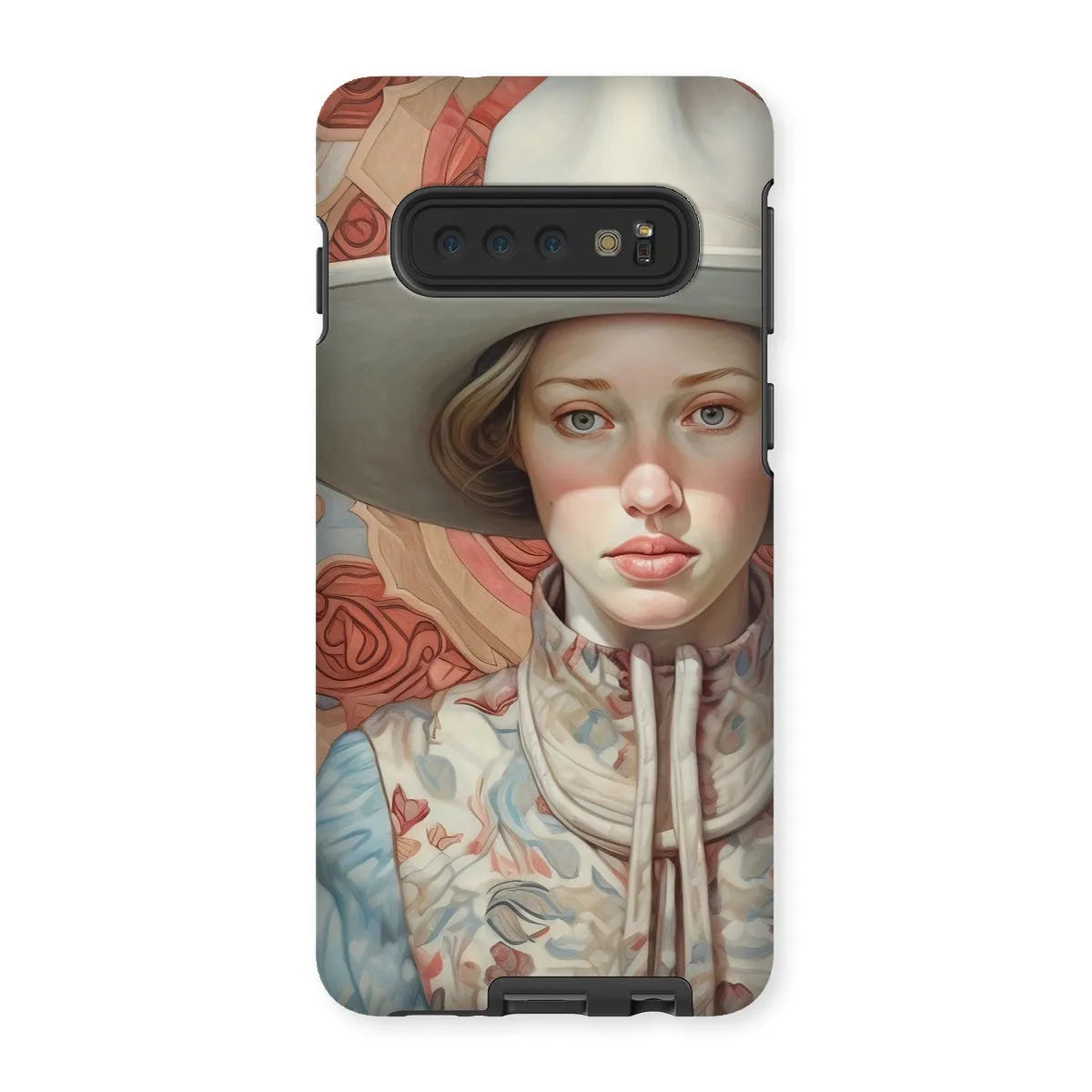 Lottie The Lesbian Cowgirl - Sapphic Art Phone Case - Samsung Galaxy S10 / Matte - Mobile Phone Cases - Aesthetic Art