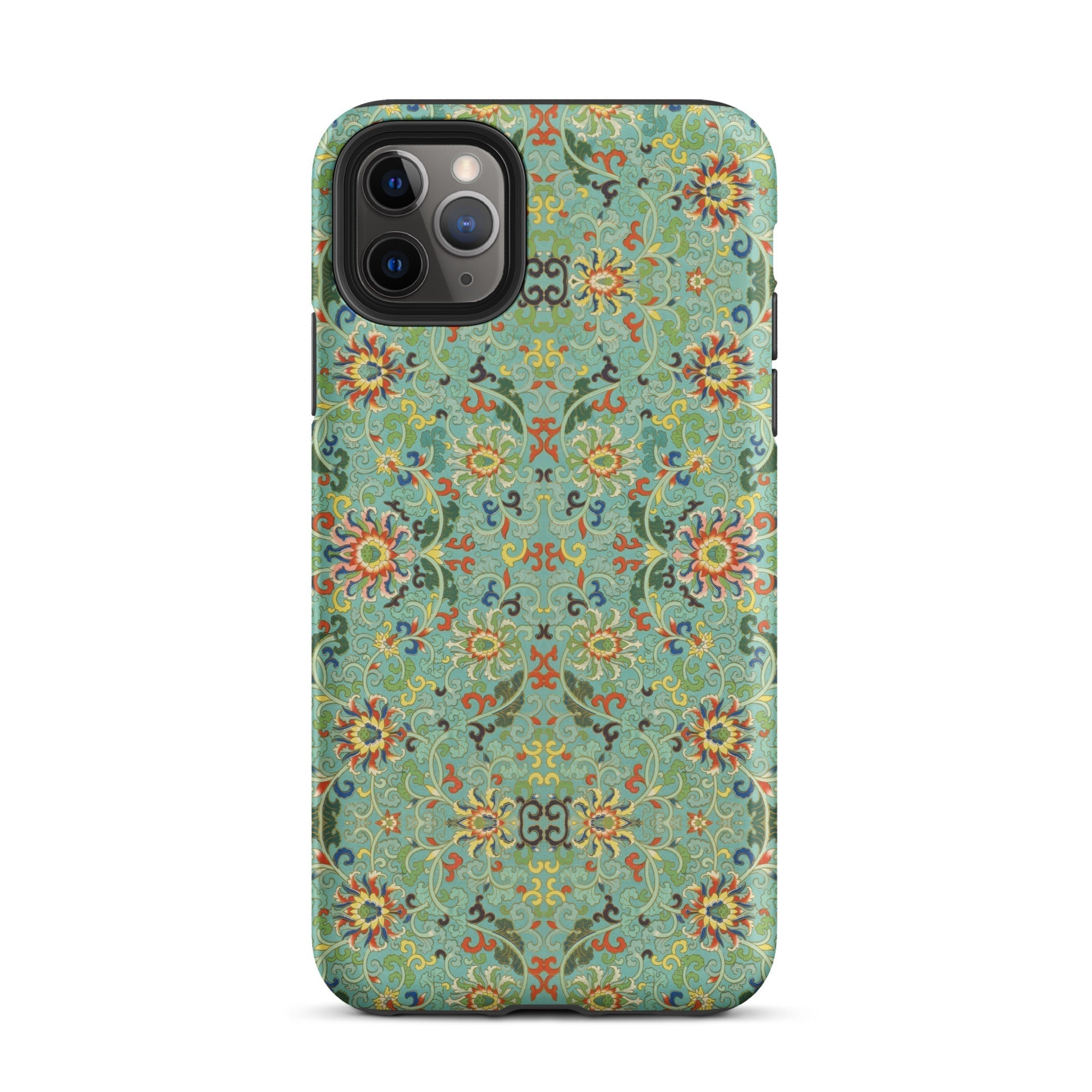 Lotus Candy Chinese Pattern Art Iphone Case, 11 Pro Max / Matte, Floral Patterned Phone Case