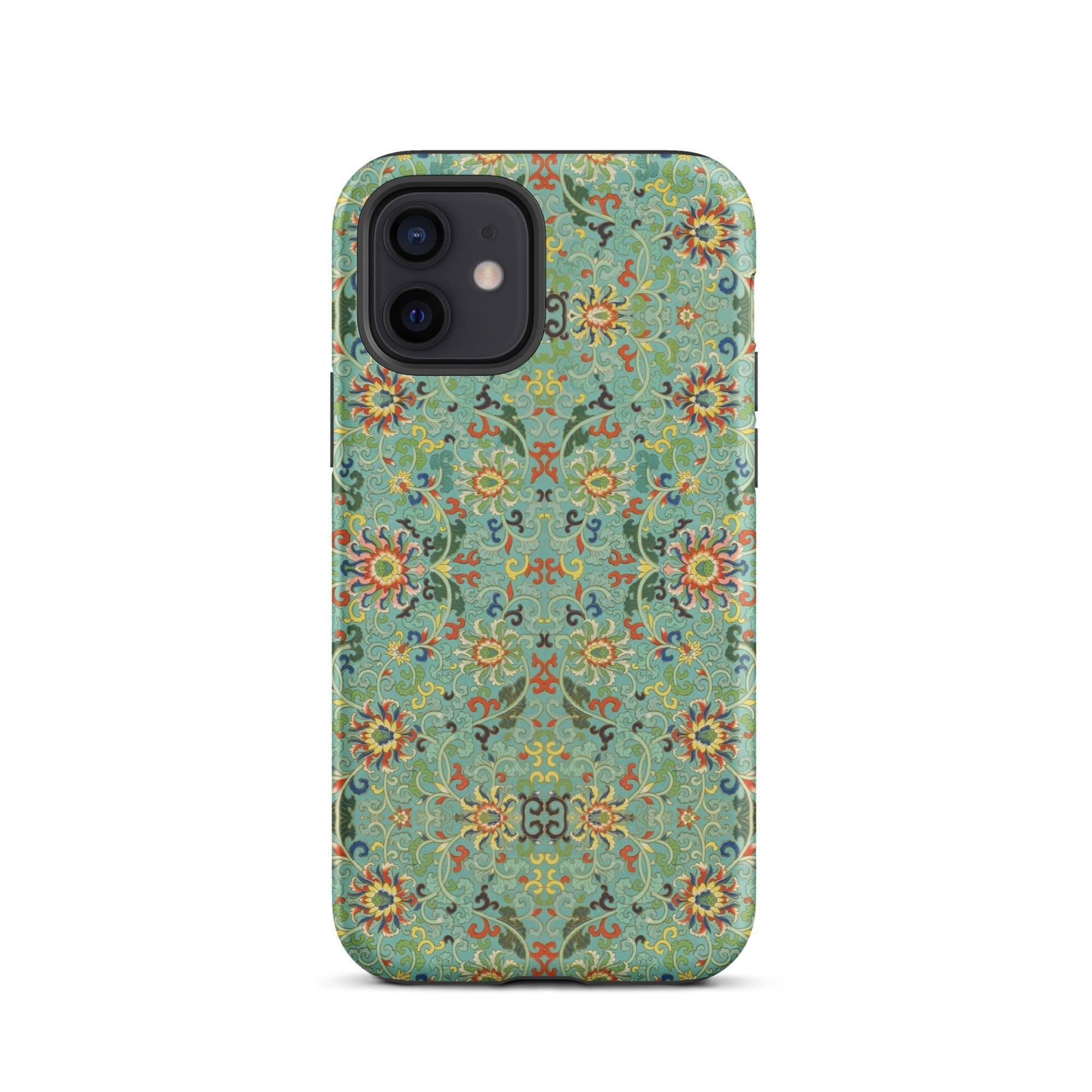 Lotus Candy Chinese Pattern Art Iphone Case, 12 / Matte, Floral Patterned Phone Case
