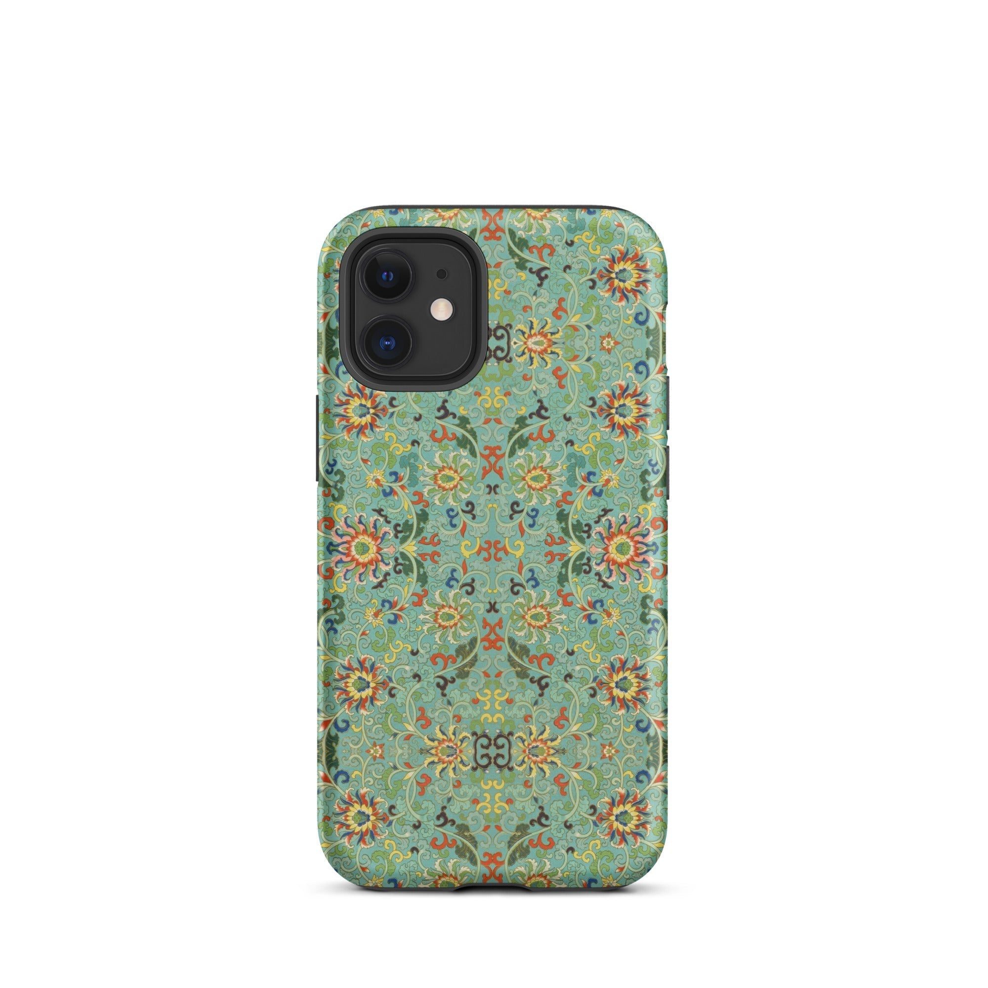 Lotus Candy Chinese Pattern Art Iphone Case, 12 Mini / Matte, Floral Patterned Phone Case