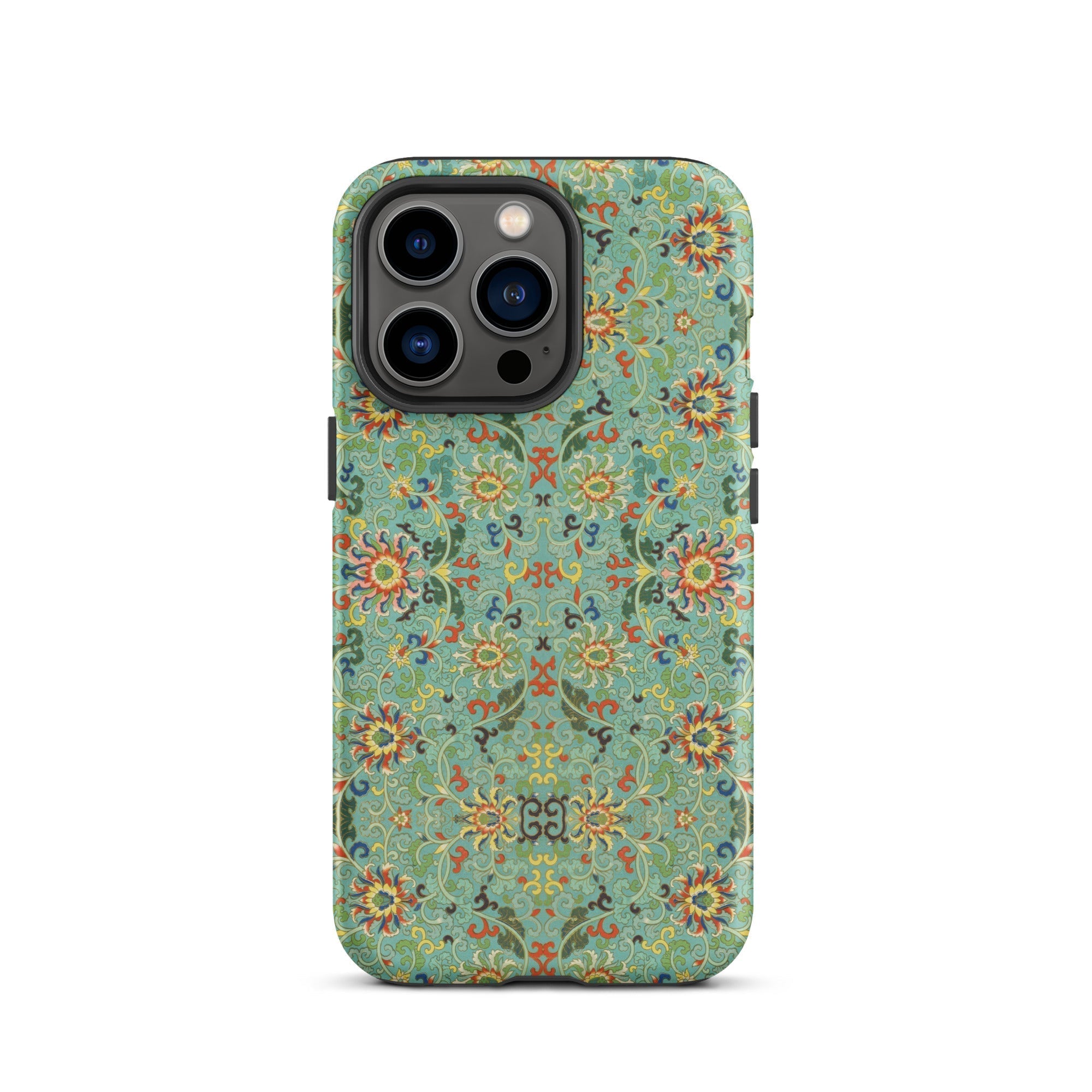 Lotus Candy Chinese Pattern Art Iphone Case, 13 Pro / Matte, Floral Patterned Phone Case
