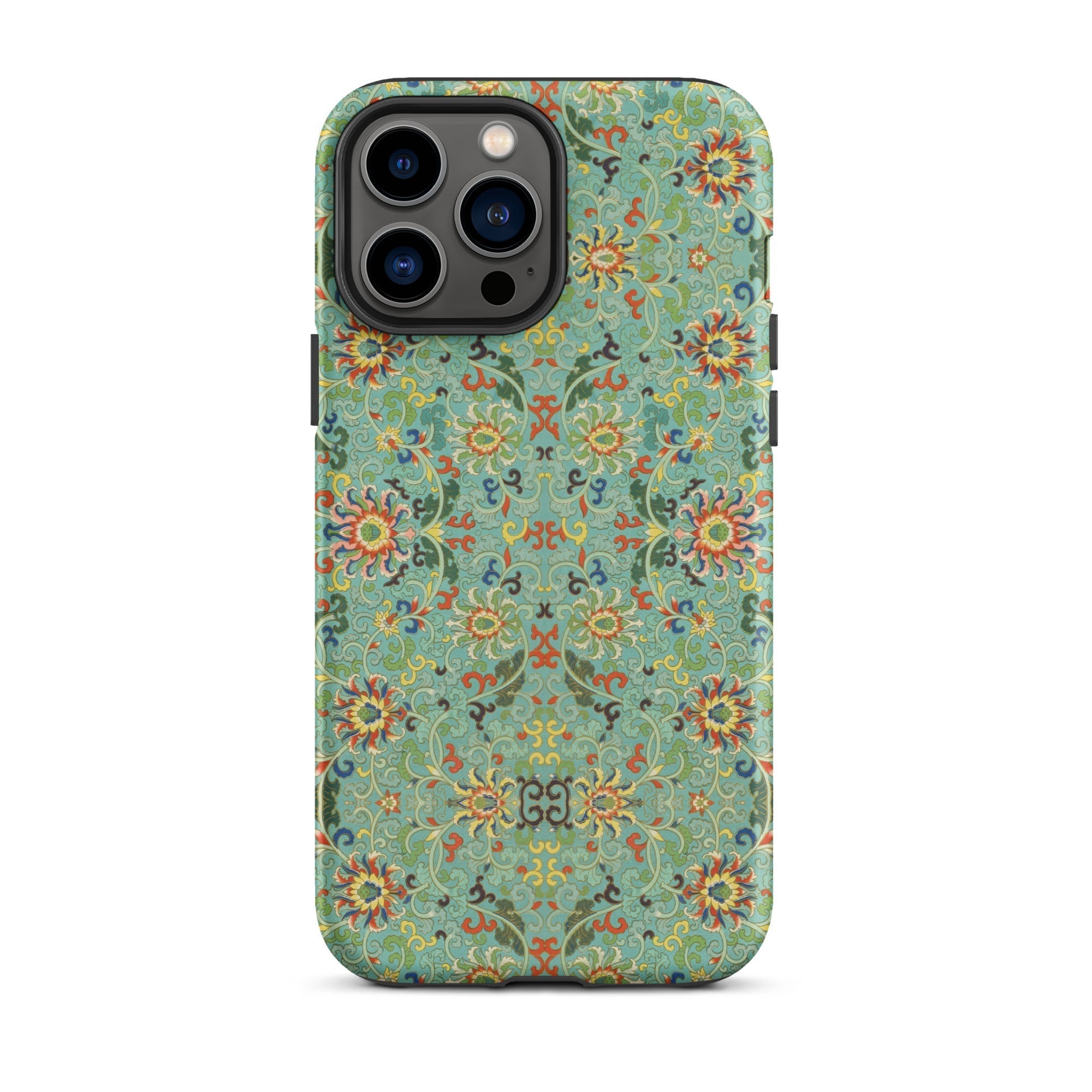 Lotus Candy Chinese Pattern Art Iphone Case, 13 Pro Max / Matte, Floral Patterned Phone Case