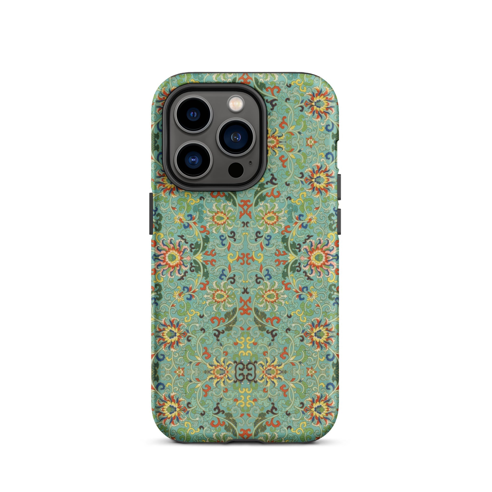 Lotus Candy Chinese Pattern Art Iphone Case, 14 Pro / Matte, Floral Patterned Phone Case