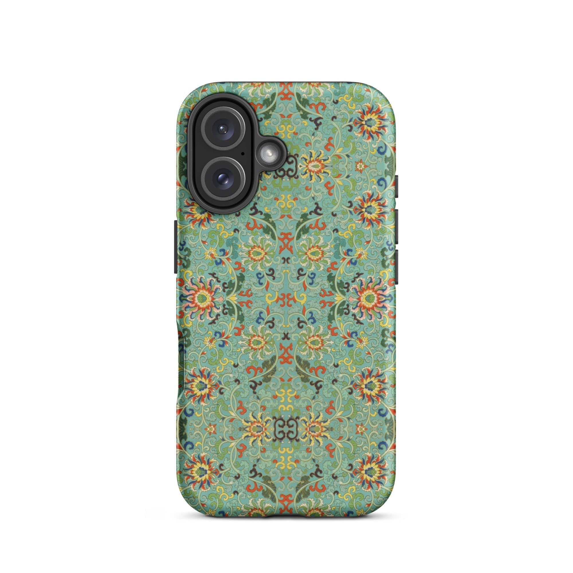 Lotus Candy Chinese Pattern Art Iphone Case, 16 / Matte, Floral Patterned Phone Case