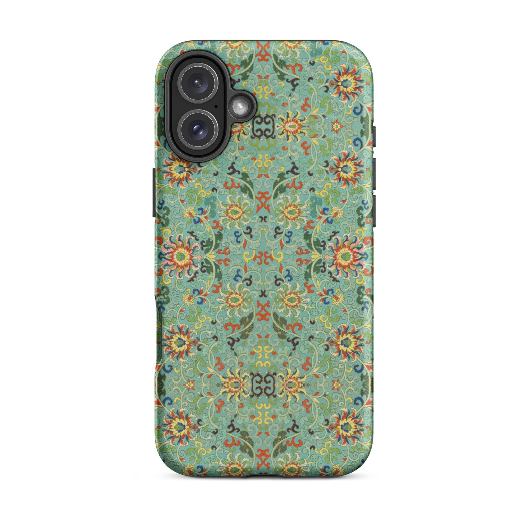 Lotus Candy Chinese Pattern Art Iphone Case, 16 Plus / Matte, Floral Patterned Phone Case