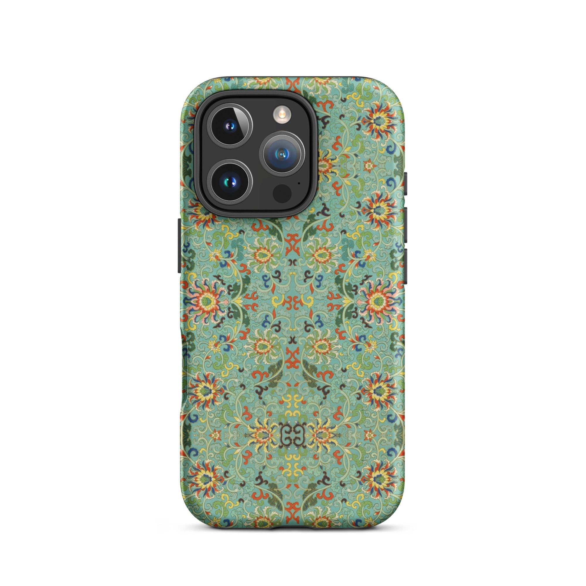 Lotus Candy Chinese Pattern Art Iphone Case, 16 Pro / Matte, Floral Patterned Phone Case