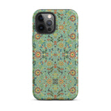 Lotus Candy - Chinese Pattern Art Iphone Case 12 Pro Max / Matte Floral Patterned Phone Case Chinese Aesthetics Reimagined, Jade-hued