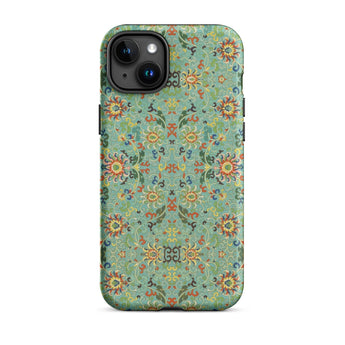 Lotus Candy - Chinese Pattern Art Iphone Case 15 Plus / Matte Floral Patterned Phone Case Chinese Aesthetics Reimagined, Jade-hued Reverie,