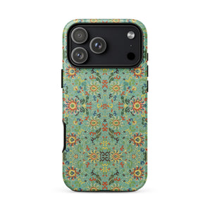 Lotus Candy - Chinese Pattern Art Iphone Case 17 Pro Max / Matte Green Floral Phone Case Textured Pattern Dual Camera Chinese Aesthetics