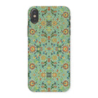 Lotus Candy Chinese Pattern Art Iphone Case, x / Matte, Decorative Phone Case Intricate Floral Pattern Mint Green