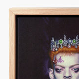 Framed Canvas Artwork Person Vibrant Orange Hair Adorned Club Kid Vampire, Surreal Gothic Glory, Art Print