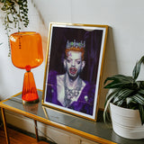 Louis - Club Kid Vampire Art Print, Framed Portrait Photograph Crown Jewelry Expressive Open-mouthed Pose