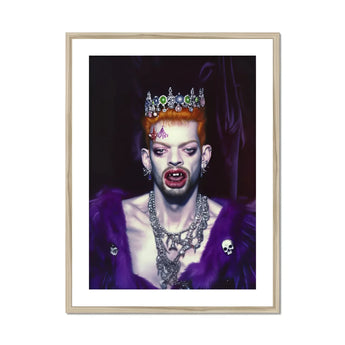 Louis - Club Kid Vampire Art Print, Framed Portrait Photograph Crown Purple Clothing Gothic-style Jewelry