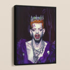 Louis Club Kid Vampire Framed Canvas, Framed Portrait Crowned Vampire Toothed Person