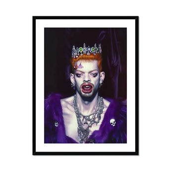 Louis - Club Kid Vampire Art Print, Framed Portrait Photograph Crown Purple Clothing Gothic-style Jewelry