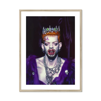 Louis - Club Kid Vampire Art Print, Framed Portrait Photograph Crown Purple Clothing Gothic-style Jewelry