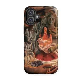 The Love Embrace of the Universe - Frida Kahlo Iphone Case, 16 Plus / Matte, Smartphone Case Painting Frida Kahlo Baby