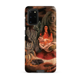 The Love Embrace of the Universe - Frida Kahlo Samsung Case, Galaxy S20 Plus / Matte, Black Smartphone Case Painting Woman Man