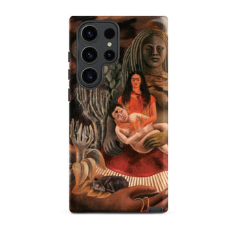 The Love Embrace of the Universe - Frida Kahlo Samsung Case, Galaxy S23 Ultra / Matte, Black Smartphone Case Printed Painting