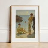 Lovers of the Sun - Henry Scott Tuke Fine Art Print / Canvas, Henry Scott Tuke, Tuke Fine Art, Cornish Coast