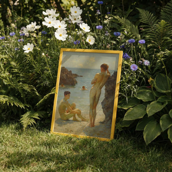 Lovers of the Sun - Henry Scott Tuke Fine Art Print / Canvas, Henry Scott Tuke, Tuke Fine Art, Cornish Coast